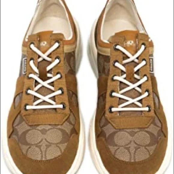 Mens Coach Khaki shoes Mens COACH Signature Logo Coated Canvas G5061 Sneaker (Khaki  main image 4